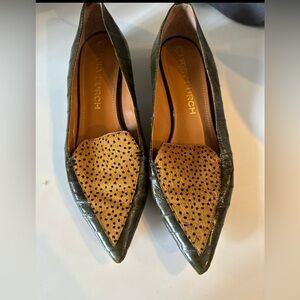 Tory Burch size 10 eel skin and calf hair shoes.  These are amazing